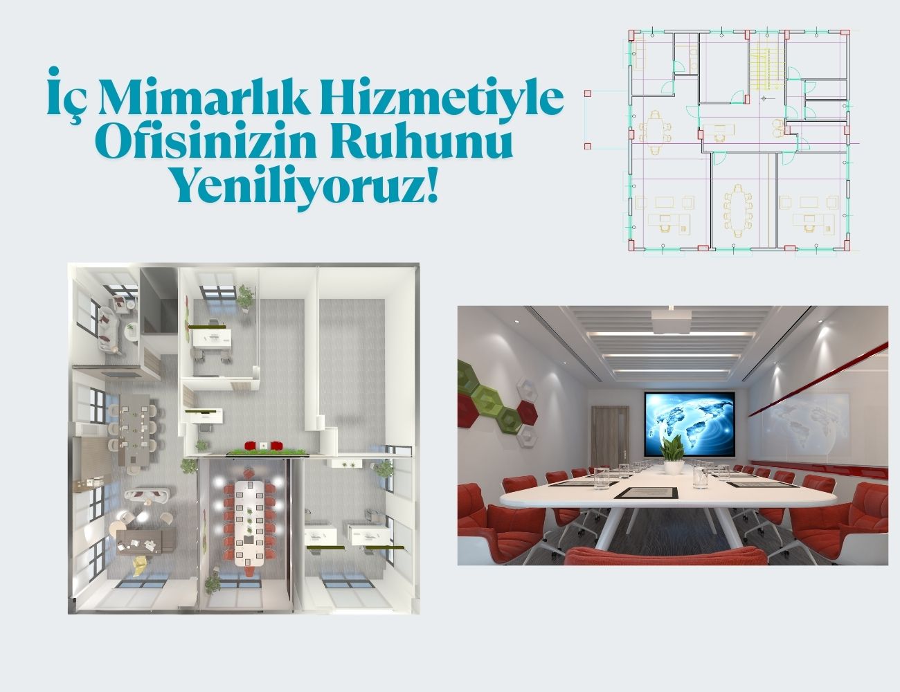 Ofis Tasarımı 3D Görsel